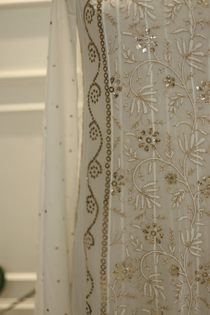 Mukaish, pearl and kasab work anarkali