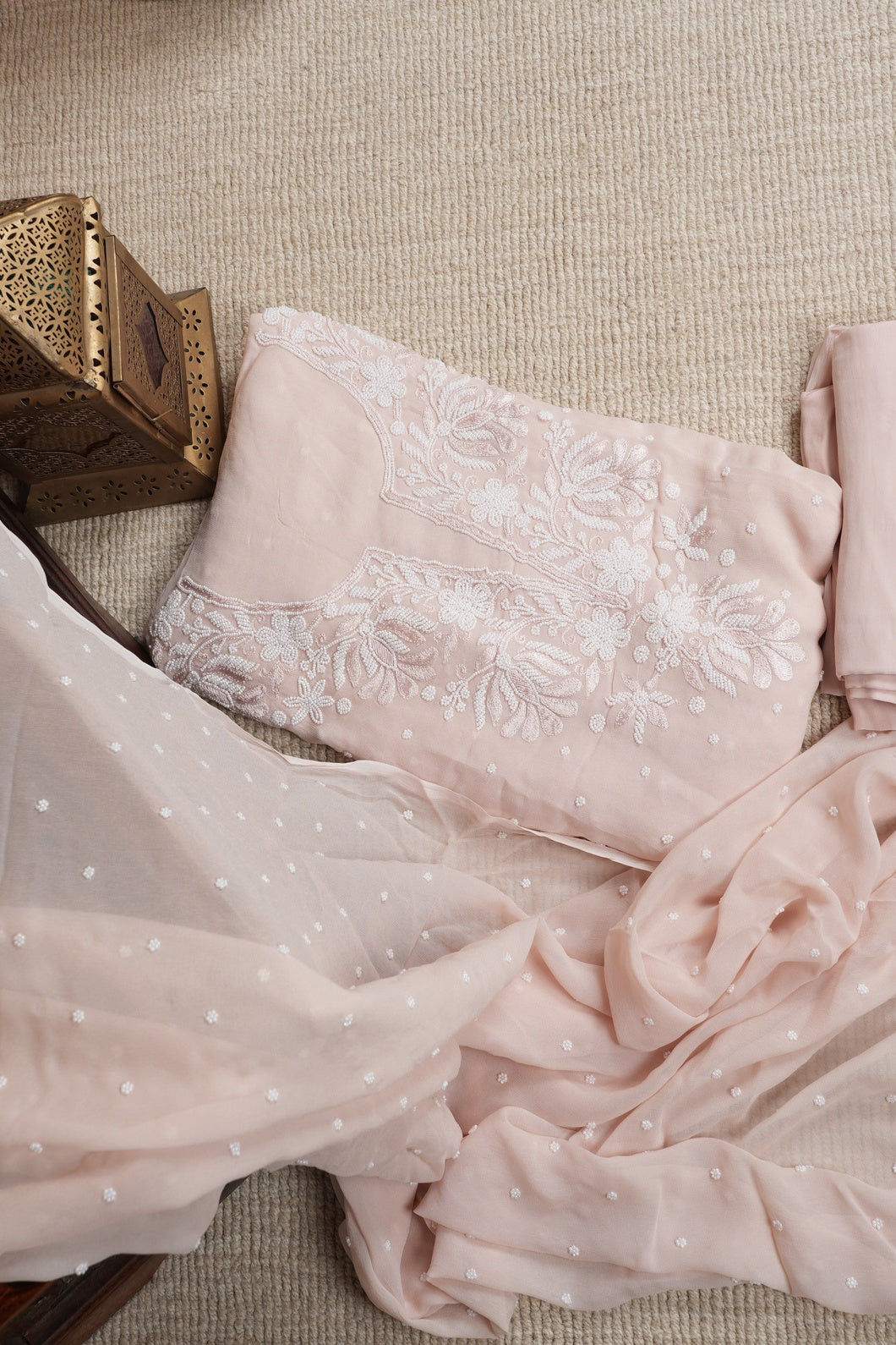 Beige Beautiful Pearl Work Suit