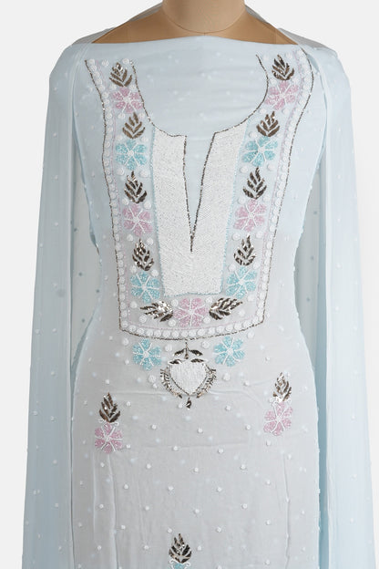Pastel Blue Katdana, Pitta and Pearl Work Suit