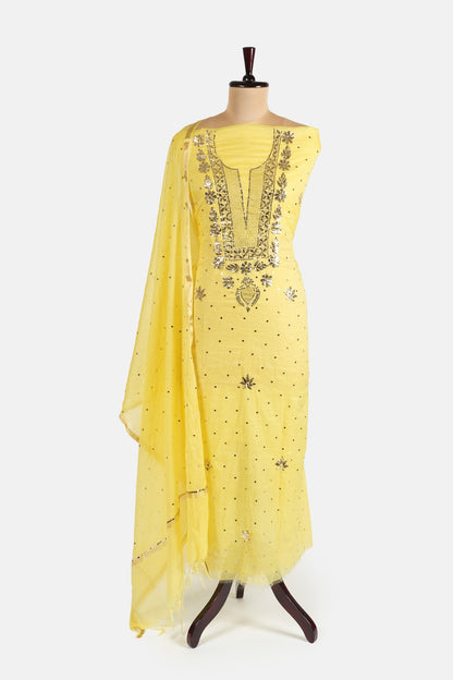 Pure mulmul mukaish suit