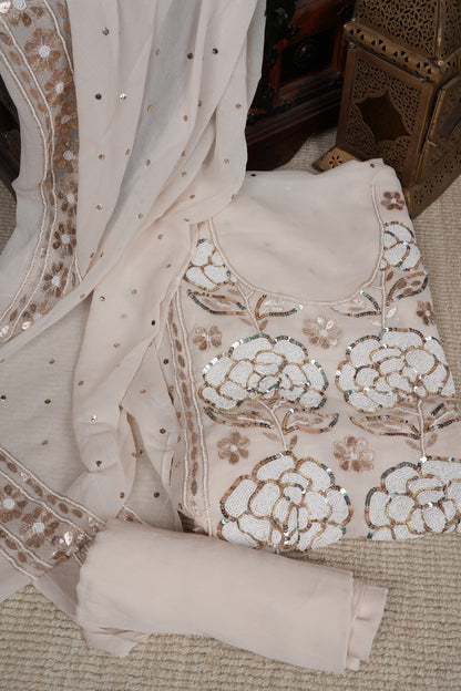 Party wear Beige Pearl work suit