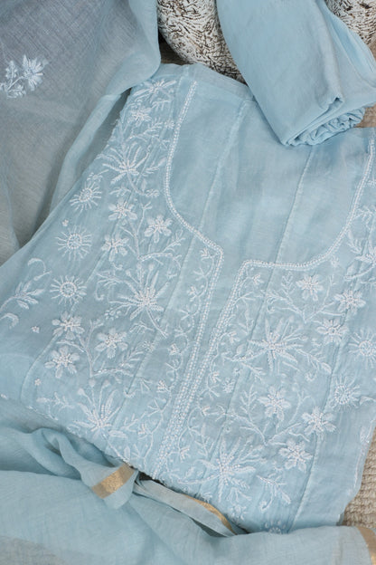Katdana and Pearl Work Handcrafted Chikankari Anarkali
