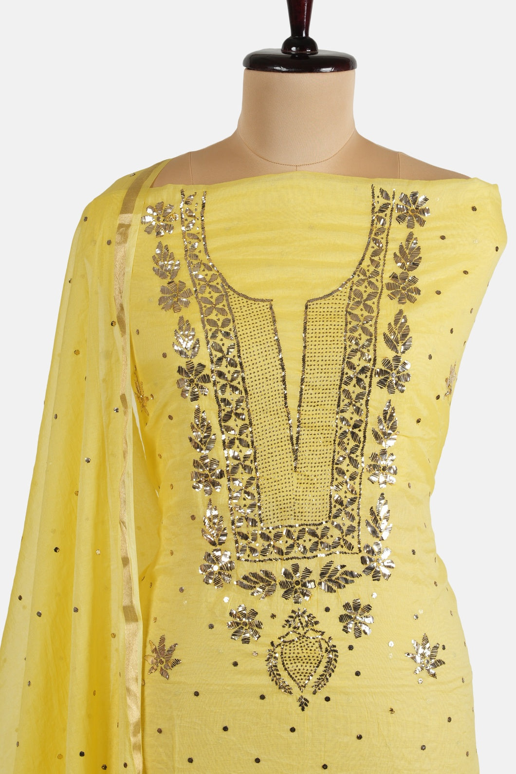 Pure mulmul mukaish suit