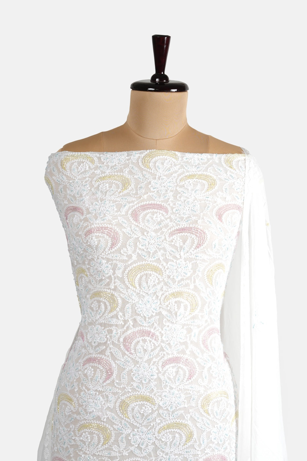 Katdana Colourful Chikankari Georgette Suit