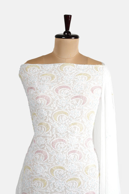 Katdana Colourful Chikankari Georgette Suit