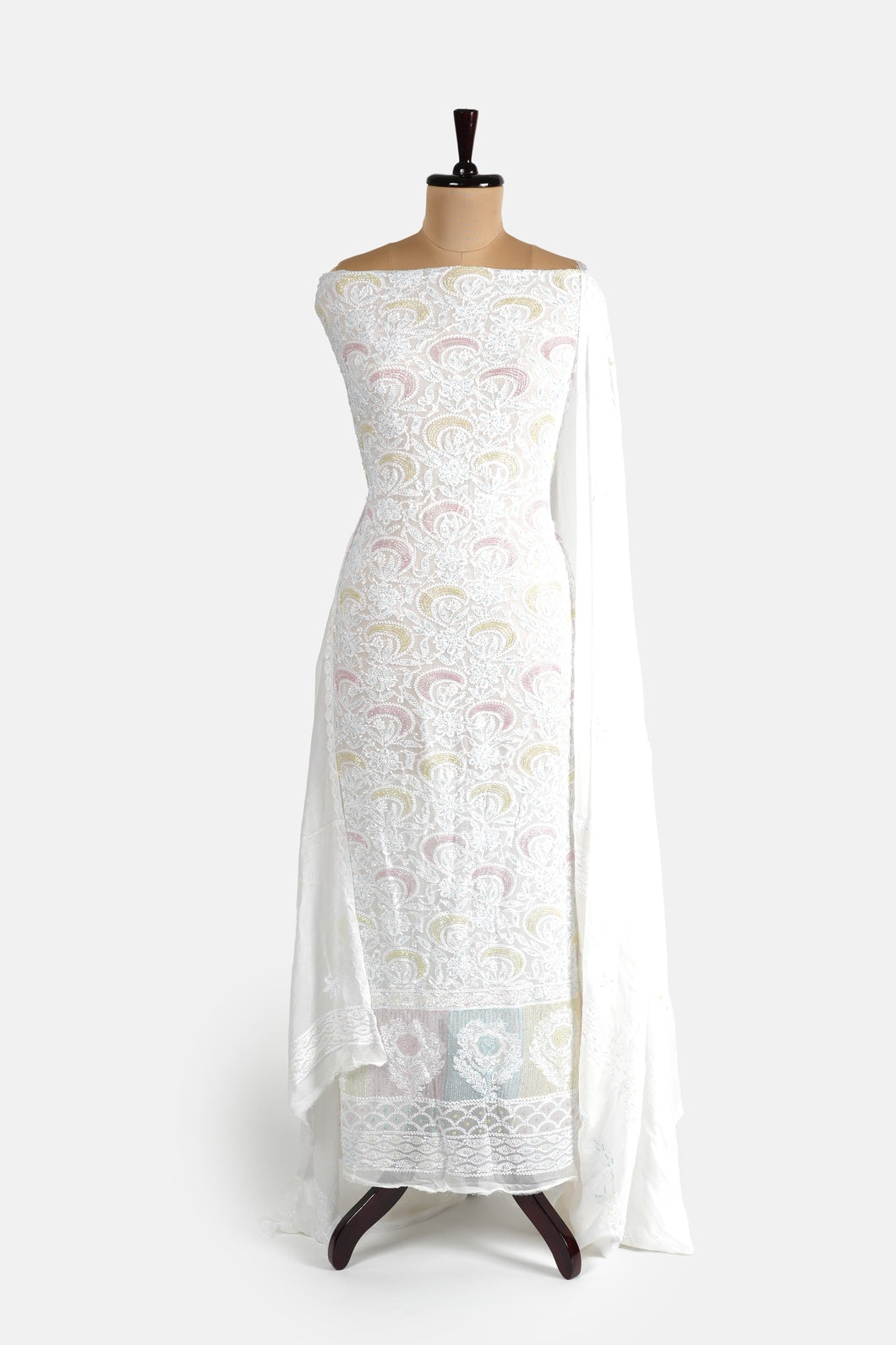 Katdana Colourful Chikankari Georgette Suit